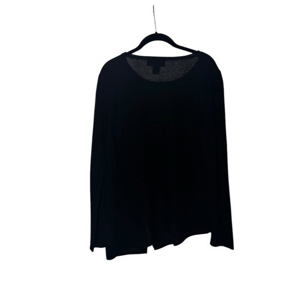 Philosophy By Republic 100% Cashmere Asymmetrical Black Pullover Large - Picture 1 of 11